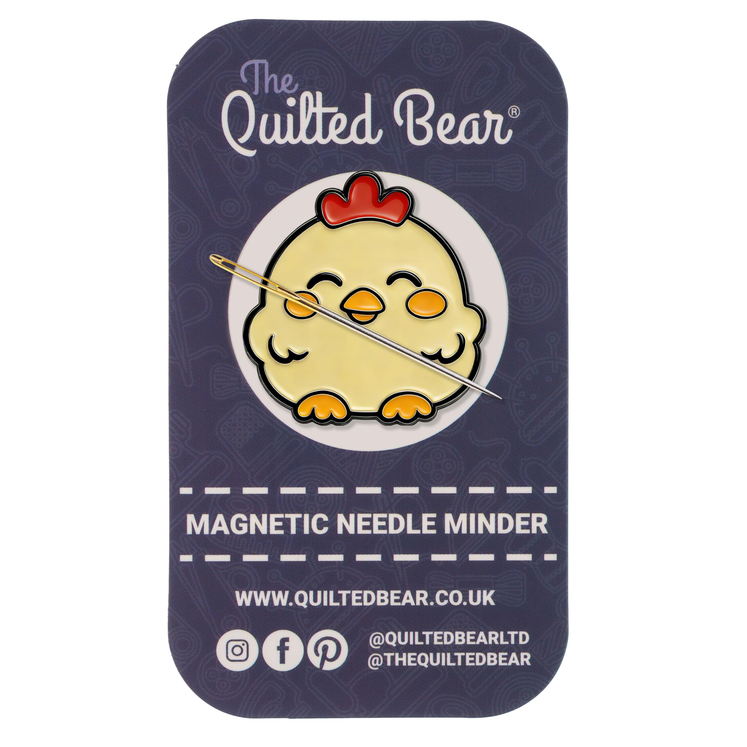 The Quilted Bear Chick Magnetic Needle Minders – Enamel Needle Keeper For Sewing, Embroidery & Cross Stitch Accessories | Secure Holder For Sewing Pins & Needles (Chick)