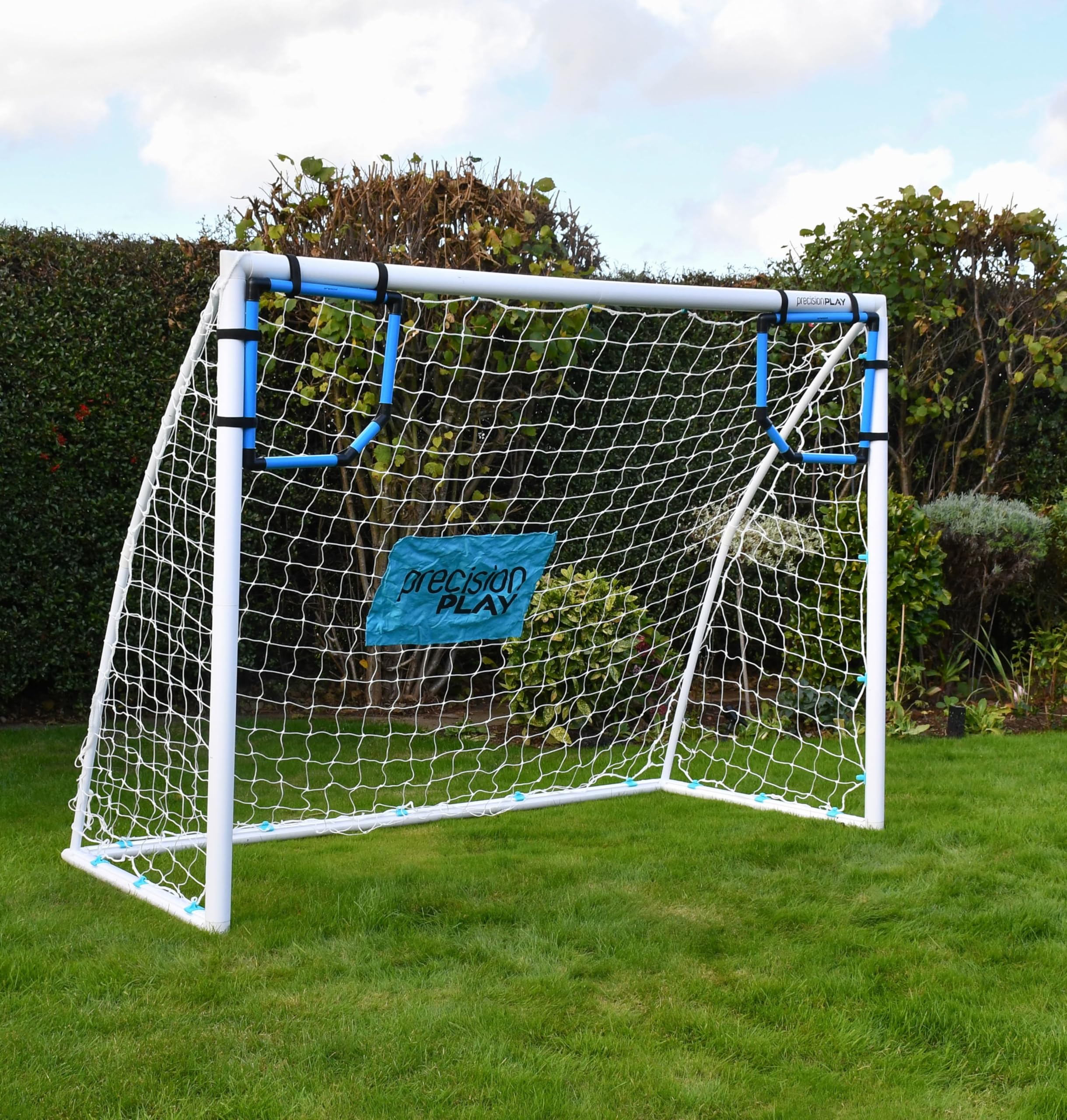 Precision PLAY Top Bins - Set di 2 bersagli angolari, in PVC ad alto impatto, attrezzatura sportiva per allenamento di calcio, blu, 50 x 50 cm