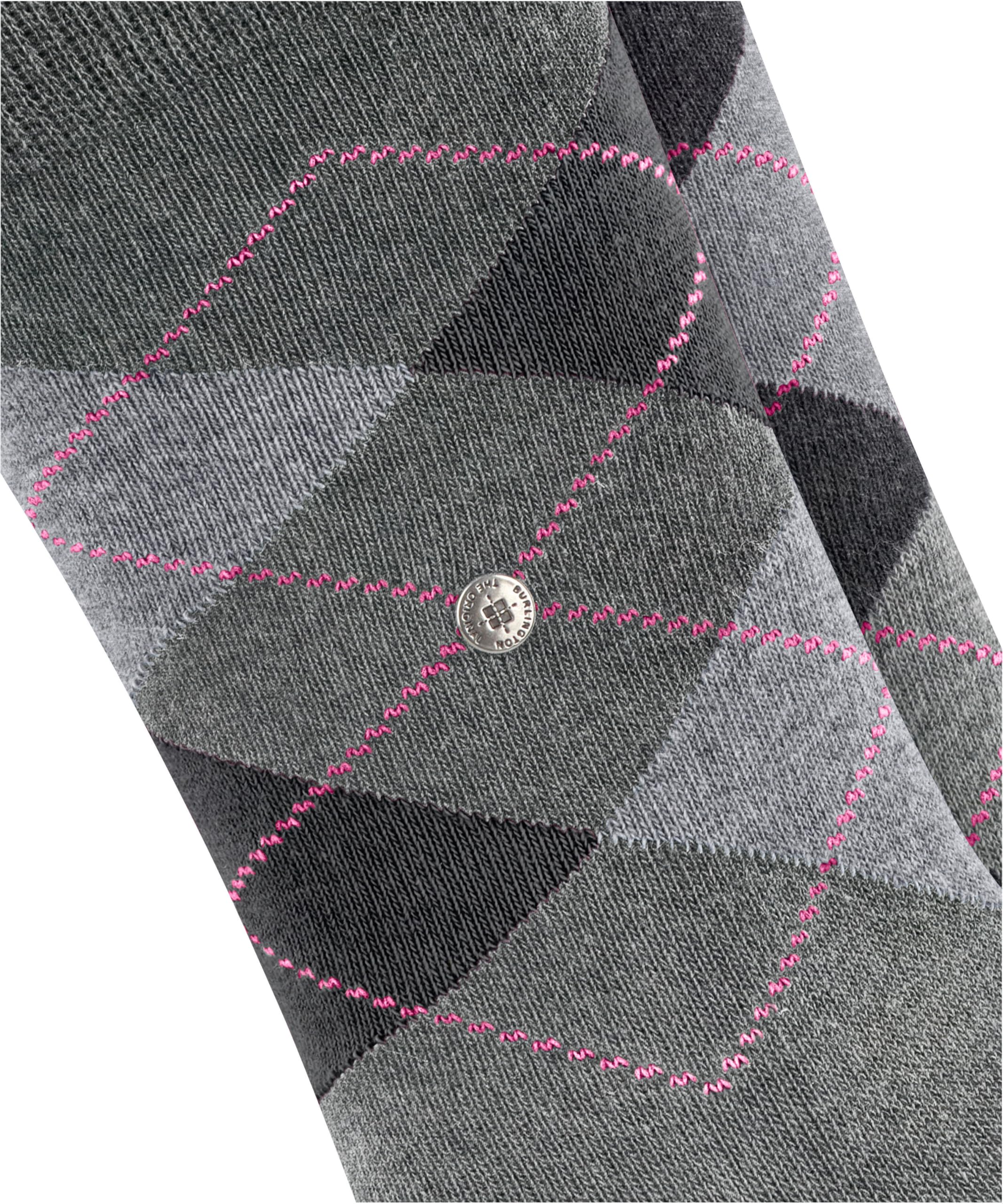 Burlington Kobiety Skarpety Everyday Argyle W So bawełna z wzorem 2 Pak, Szary Light Grey Melange 3390, 36-41