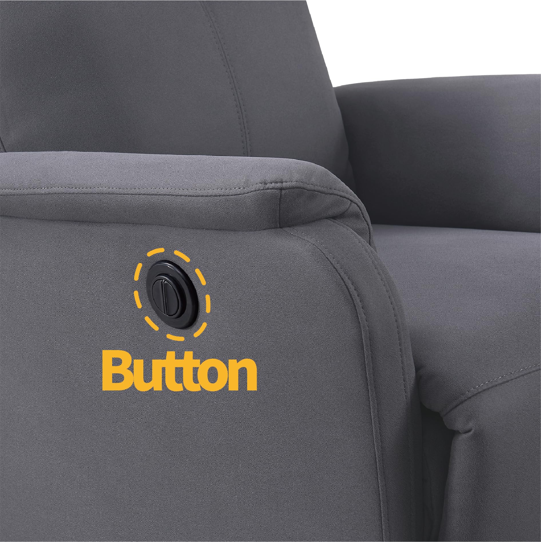 Z-hom Relaxsessel Fernsehsessel Elektrisch Verstellbar Massagesessel, Ergonomische Sessel zum Fernsehen, Arbeiten und Schlafen (Roland Grau)