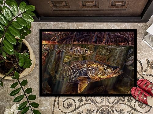 Miniatura 3 de Caroline's Treasures JMA2004JMAT Grove Garden Snook - Tapete para puerta delantera, 24 x 36 pulgadas, para interiores y exteriores, para entrada,