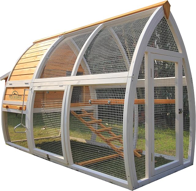 Pets Imperial® Dorchester Chicken Coop - Ark Poultry Nest Box - Chickn House with Sliding Tray & Opening Roof - Integrated Chicken Run