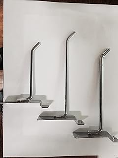 Jifram Easy Living 01100679 Easy Wall Bag of Six 4-Inch 45 Degree Black Metal Slatwall Hooks with Stabalizer and Double Hook Clips