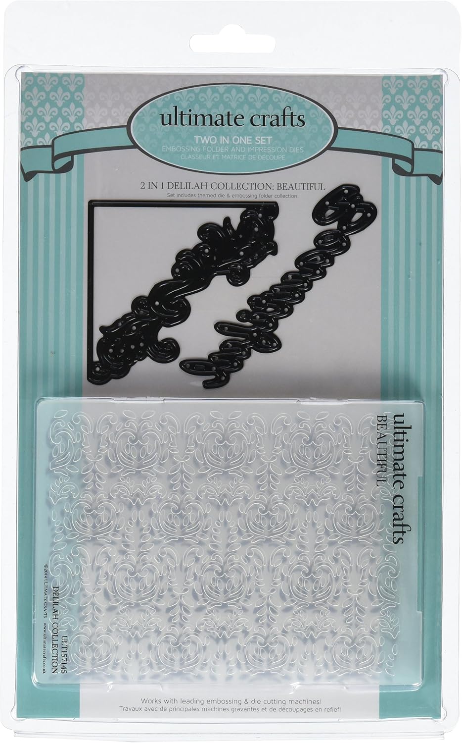 2-in-1 Embossing Folder, Beautiful-Delilah