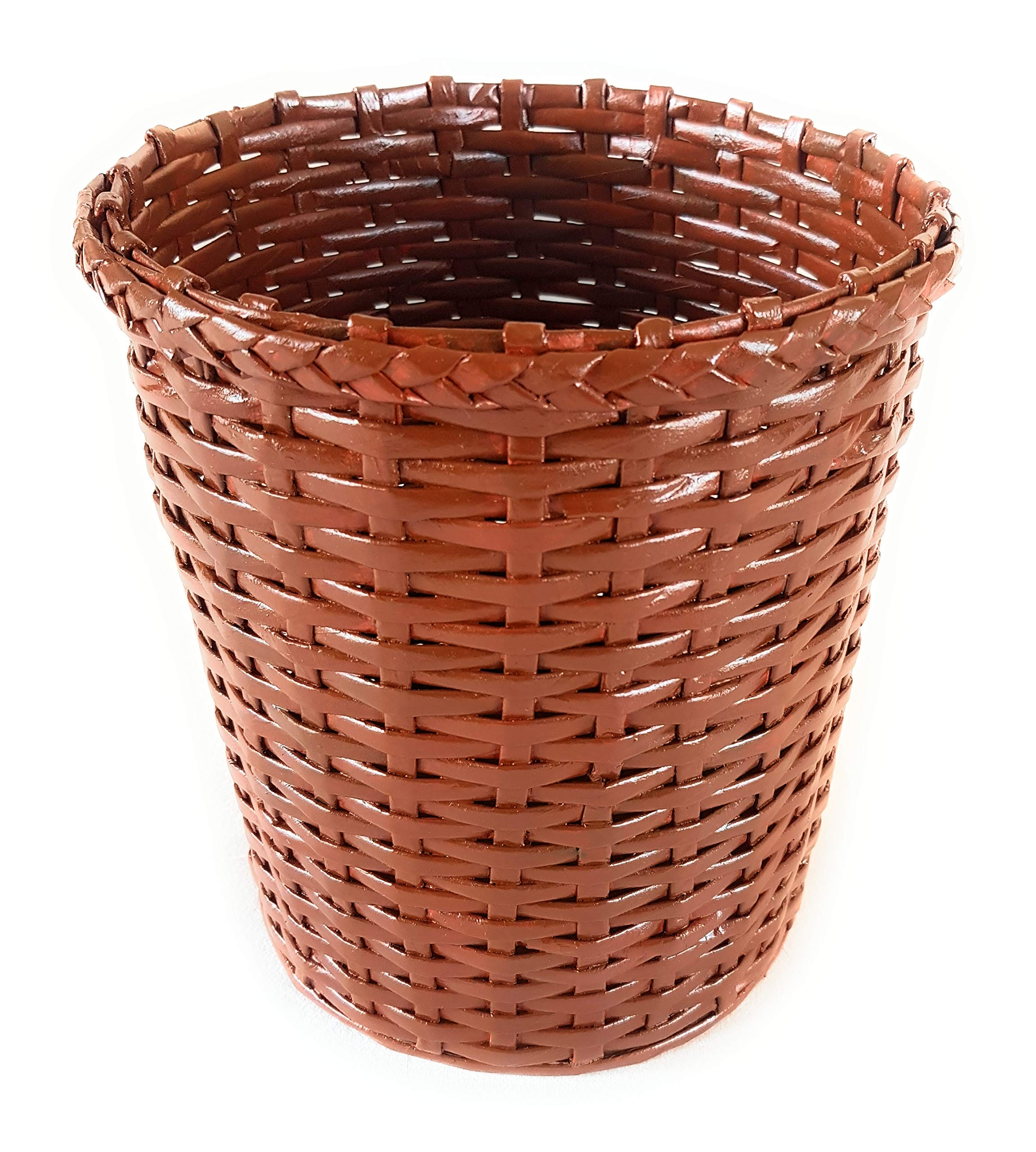 Sonas Creation Paperus, Light Brown, Open-top Dustbin, Waste Basket, Paper Bin, Storage Basket, Trash Can, Vase, Small Size 5 Liter, 8 inch Tall, Eco Friendly, Handmade, of Paper Ropes-image-11