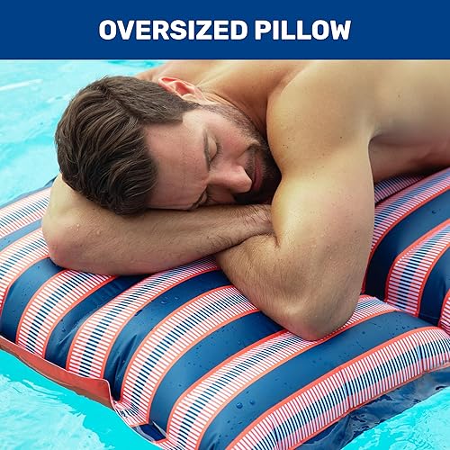 Miniatura 5 de Aqua - Alfombrilla de agua flotante de gran tamaño, almohadilla flotante resistente con cremalleras expandibles, varios tamaños y colores