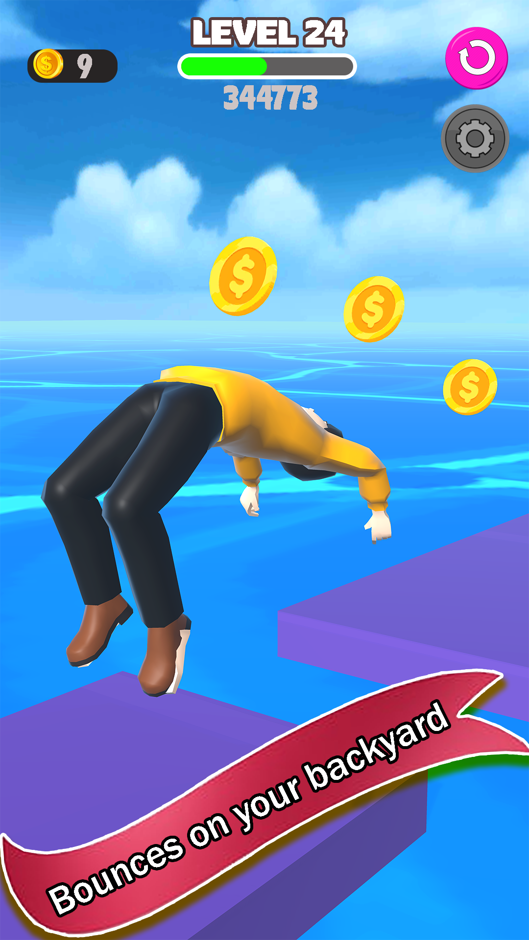 Backflip Gymnastics Trickster Physical Stunt Master Runner Game