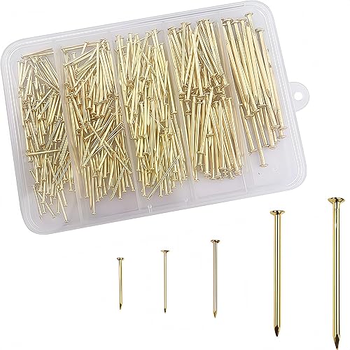 Kit surtido de 400 piezas de uñas de alta calidad, uñas colgantes de buena dureza, uñas de pared, 5 tamaños