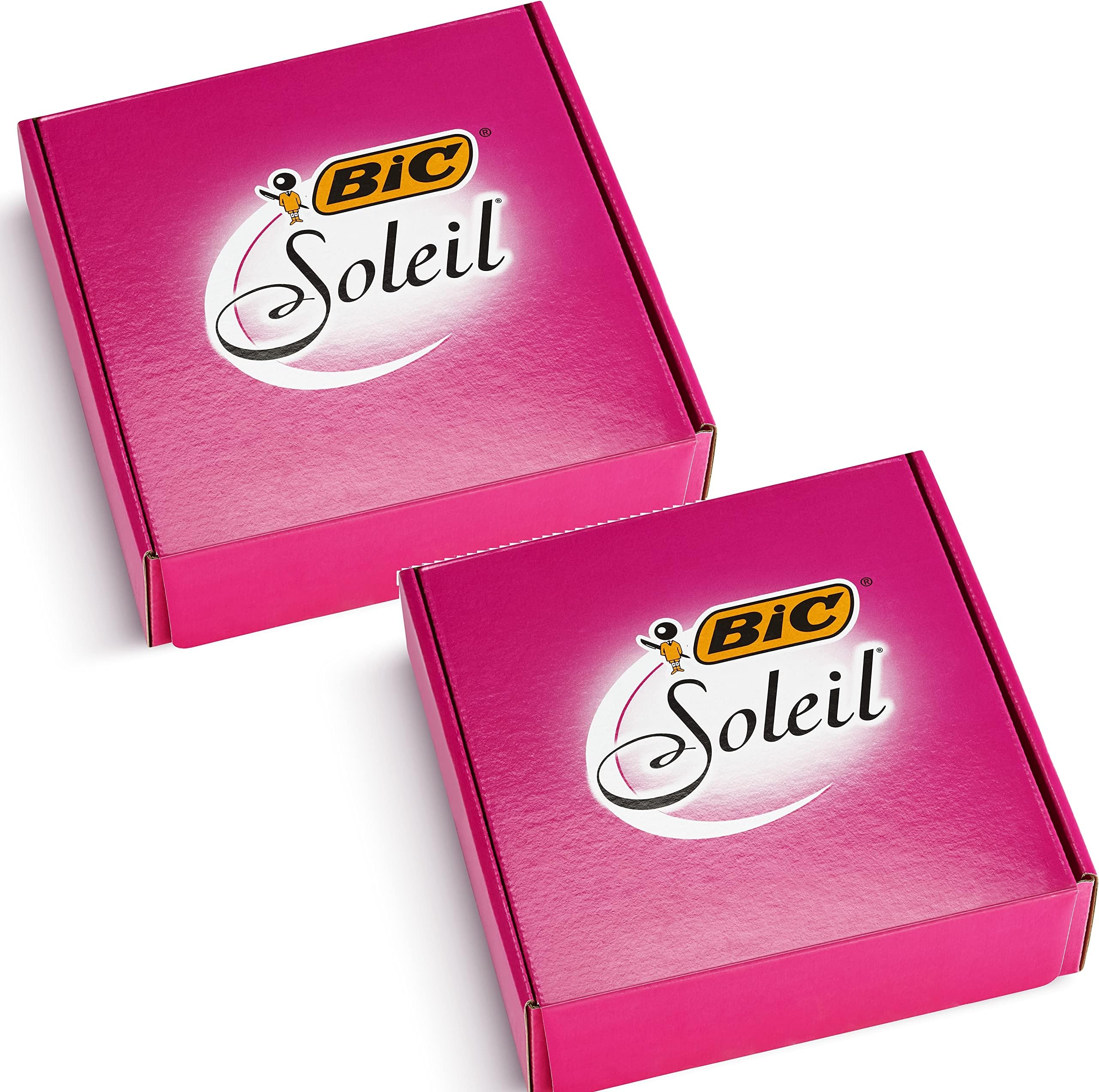 BIC Miss Soleil Sensitive Women's Razor, 2 x Pack of 10 Disposable Razors in 2 Colours, with Aloe Vera & Vitamin E for a Gentle Shave