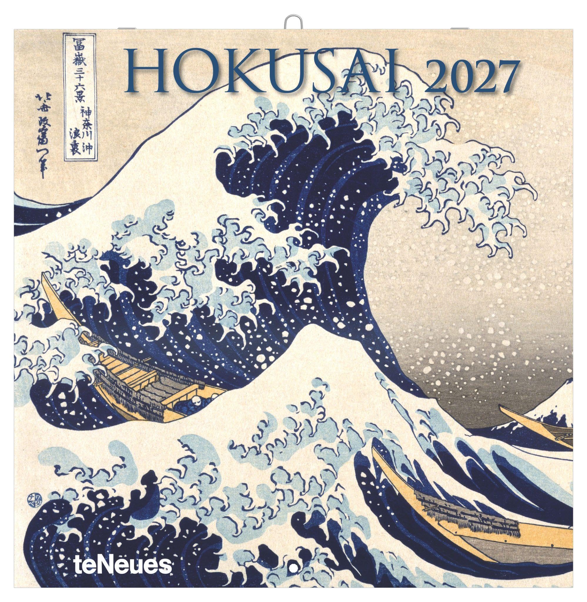 Hokusai 2027: Wandkalender 30x30 cm (30x60 cm geöffnet), Kunstkalender mit Ukiyo-e-Motiven von Hokusai