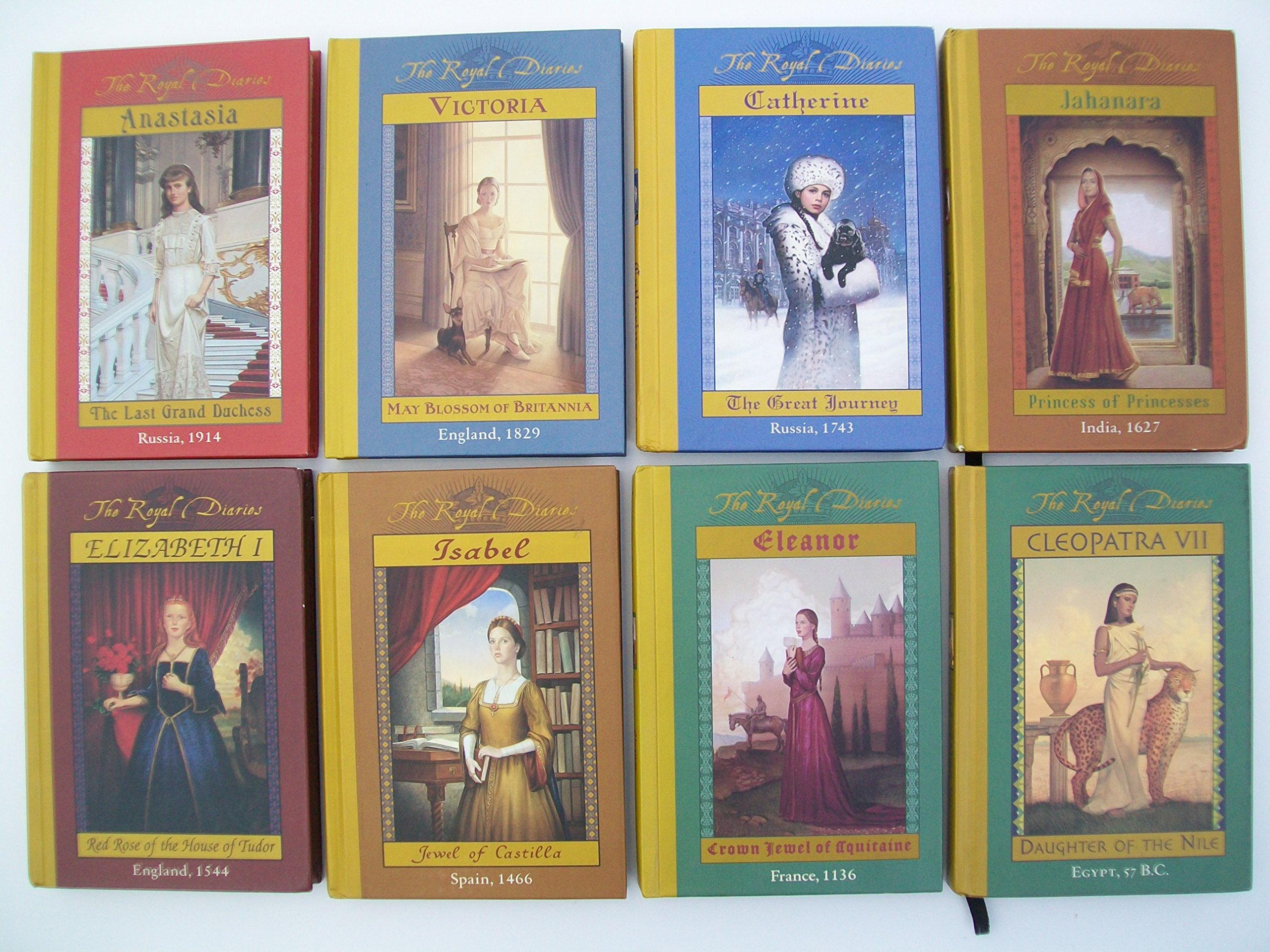 Royal Diaries Series (Set of 8 Books) Anastasia, Victoria, Catherine, Jahanara, Elizabeth I, Isabel,
