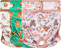 Vista 16 de wegreeco Pañales lavables para perras, pañales reutilizables altamente absorbentes para perritas en celo para el ciclo de calor, paquete de 3