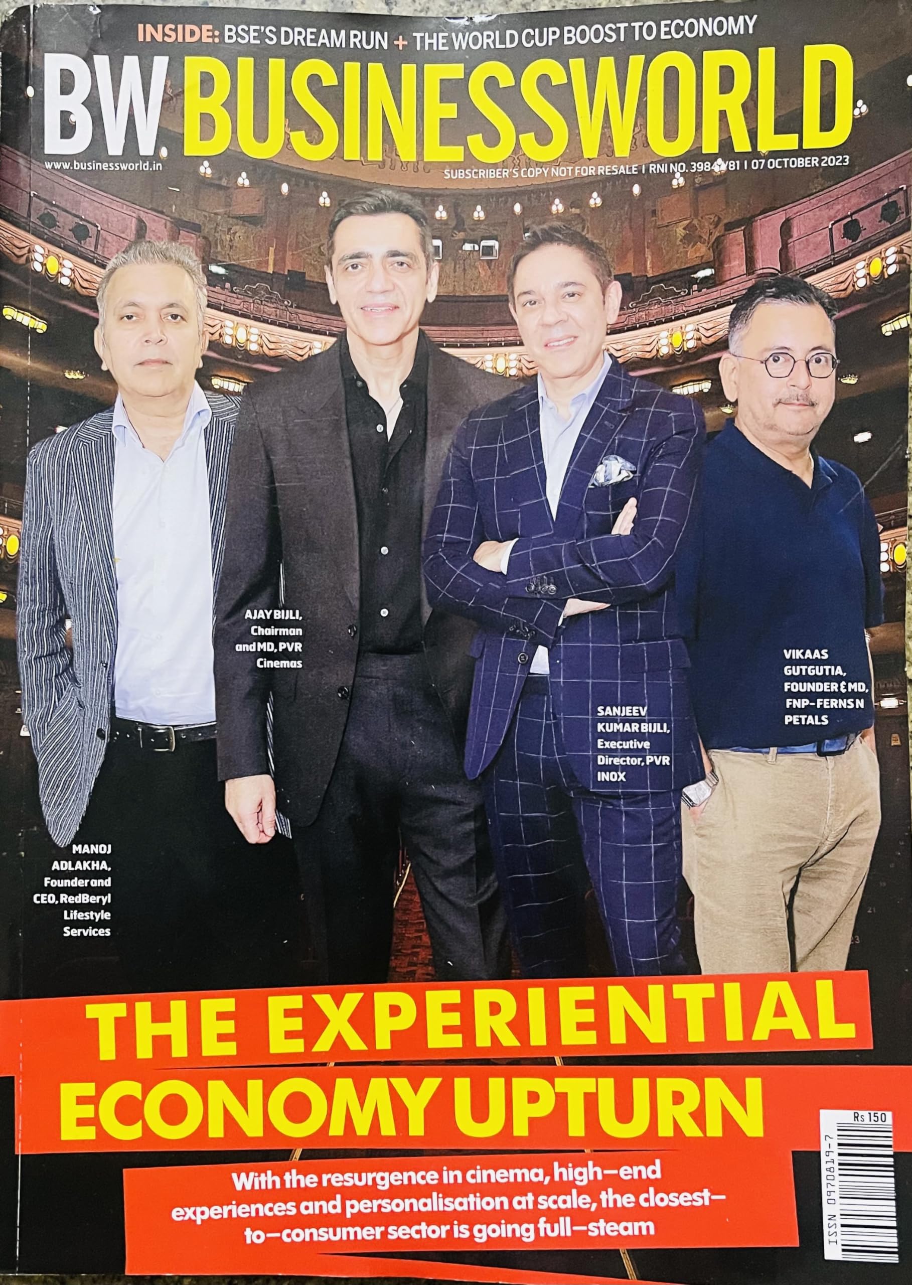 BW BUSINESSWORLD 7 October 2023. Ajay. Bijli MD. PVR Group