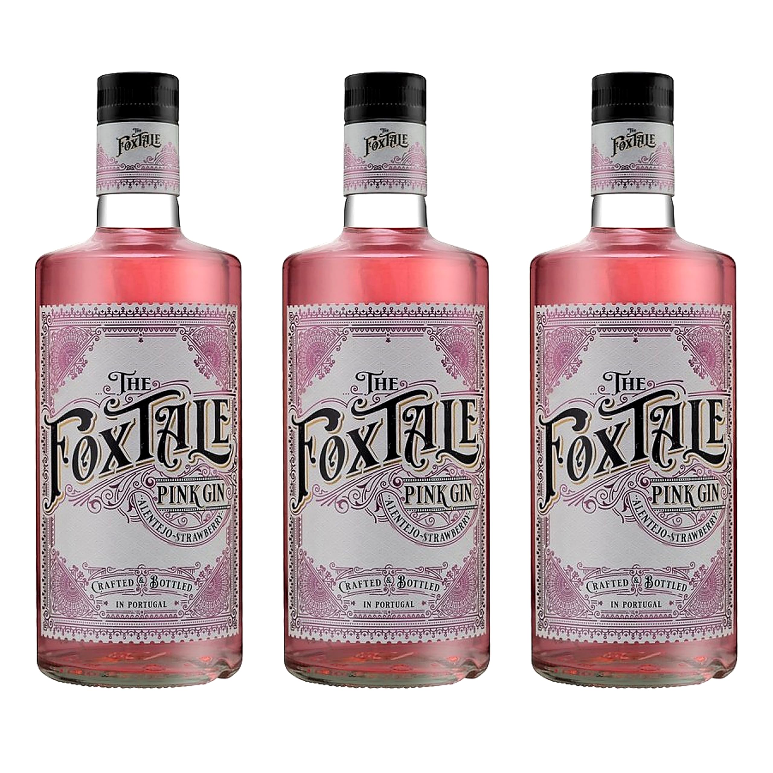 Gin The Foxtale Pink destilado premium selección gourmet – 3 Botellas x 70 cl