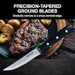 Ensemble de 6 couteaux à steak Cuisinart à triple rivet, en acier inoxydable à haute teneur en carbone (TRC-H6SKC)