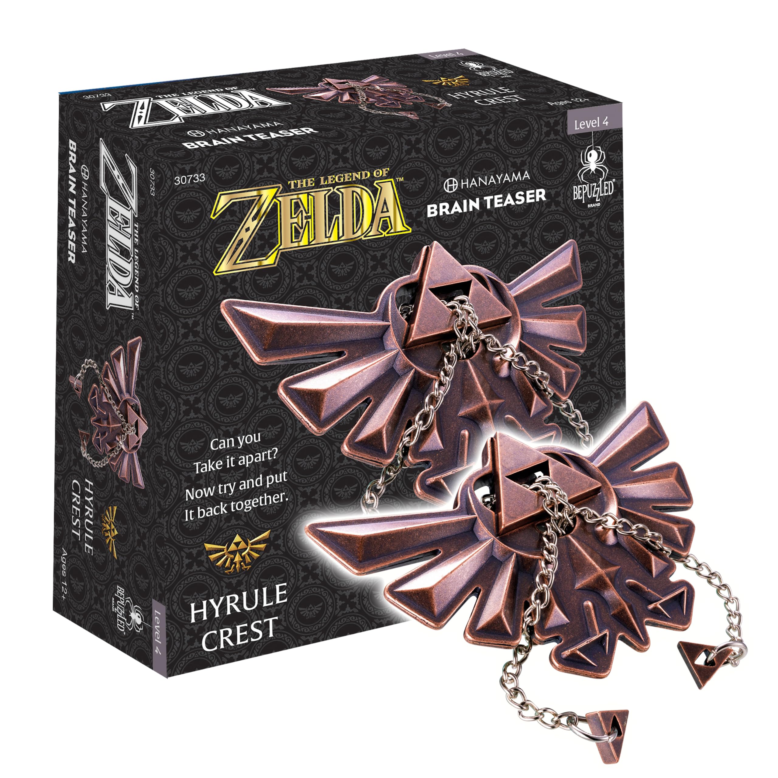 Legend of Zelda Hyrule Crest Hanayama Metal Brain Teaser, Level 4, Ages 12+