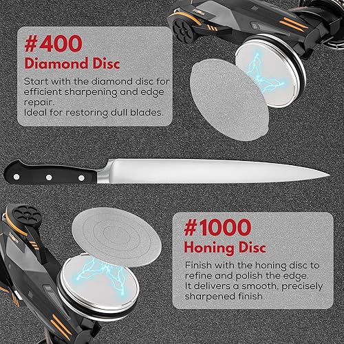 Miniatura 5 de Afilador de Cuchillos, afilador de cuchillos de cocina, kit de afilado de cocina, afilador de cuchillos de cocina, piedra de afilar, accesorios de