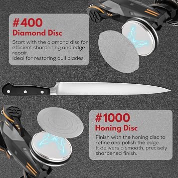 Pietuley Upgraded Rolling Knife Sharpener for Kitchen Knives, Kitchen Knife Sharpener UK, Sharpening Stone Whetstone for Sharpening Knives Kit, Tool Kitchen Gadgets Accessories for Men Birthday Gift