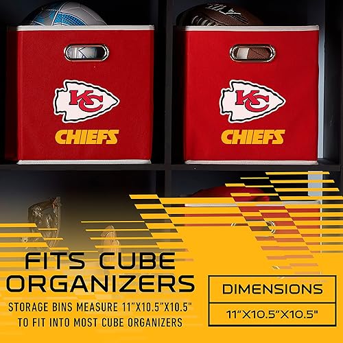Miniatura 52 de Cubo de almacenamiento Franklin Sports, de tela, del equipo de la NFL, apto para adaptarse a contenedores de almacenamiento (11 x 10.5 x 10.5), San