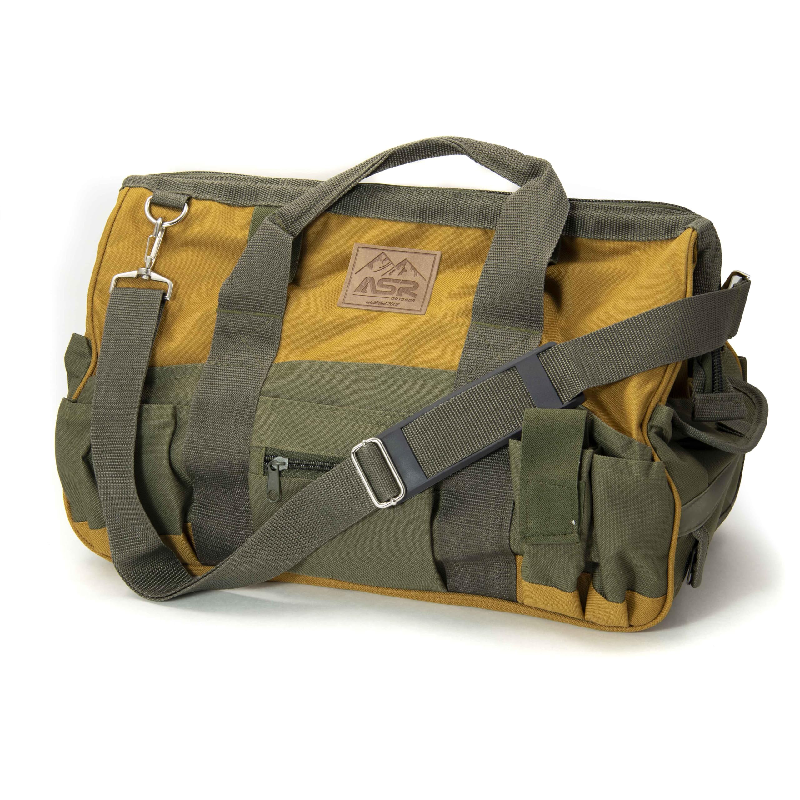 ASR Outdoor Rock Hounding Equipment Tools Metal Detector Bag, Treasure Hunter Acccessories (Green, 18