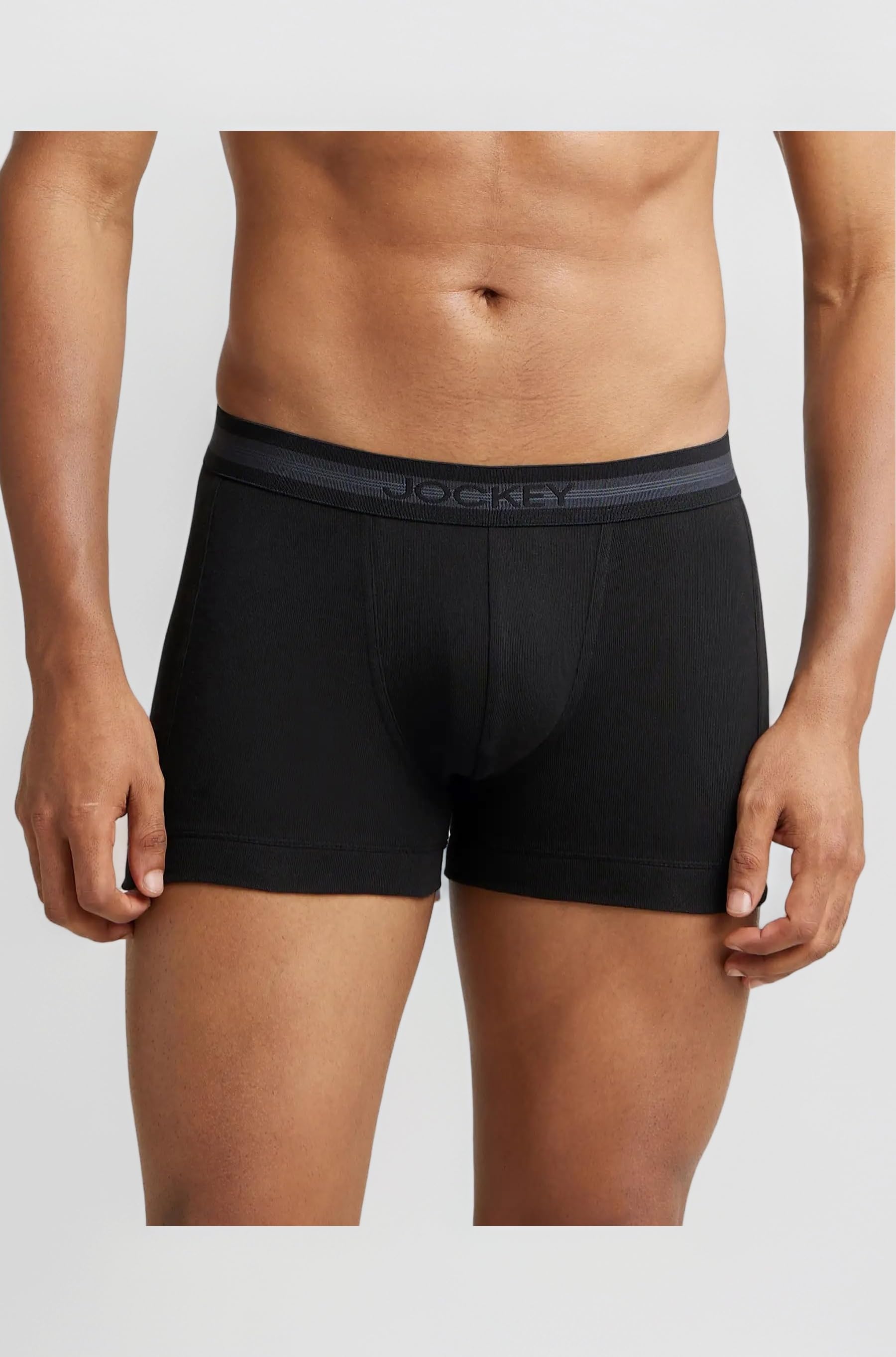 1015 Men's Super Combed Cotton Rib Solid Trunk with Stay Fresh Properties