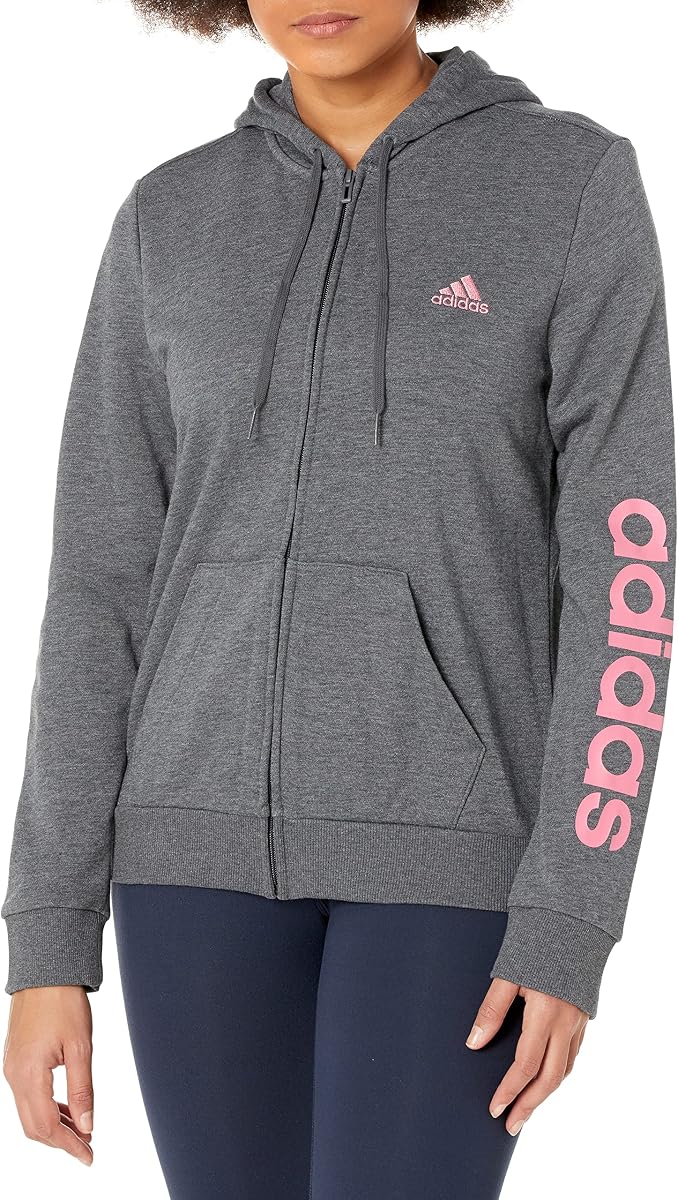 adidas womens Essentials Logo Full-zip Hoodie