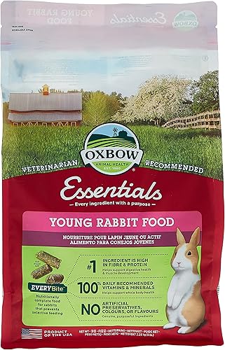 Oxbow Essentials - Comida para conejo joven pellets de conejo totalmente naturales 5 libras Oxbow Essentials - Comida para conejo joven pellets de conejo totalmente naturales 5 libras