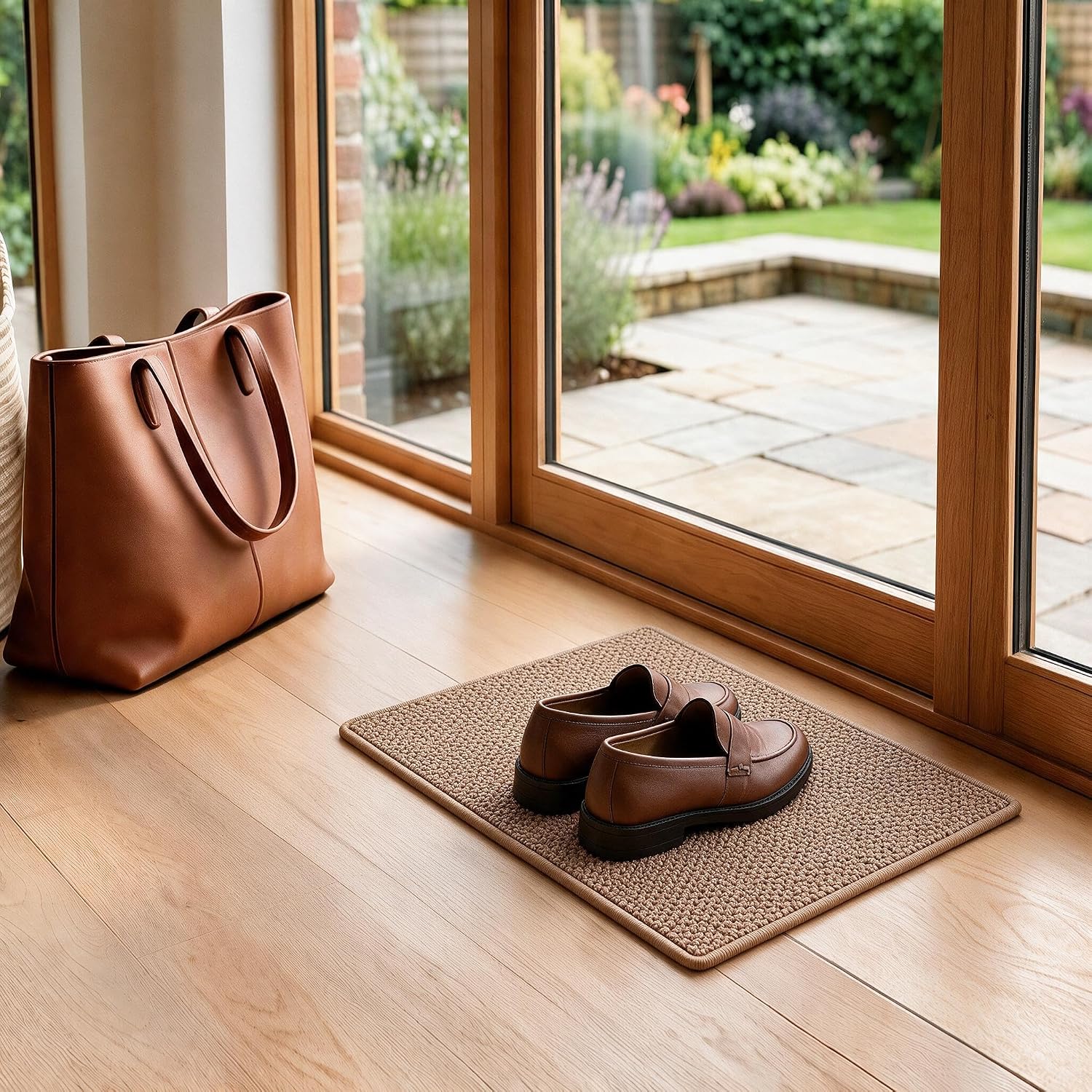 godehone 14.6 x 24 Inches Ultra Thin Low Profile Small Entryway Doormat