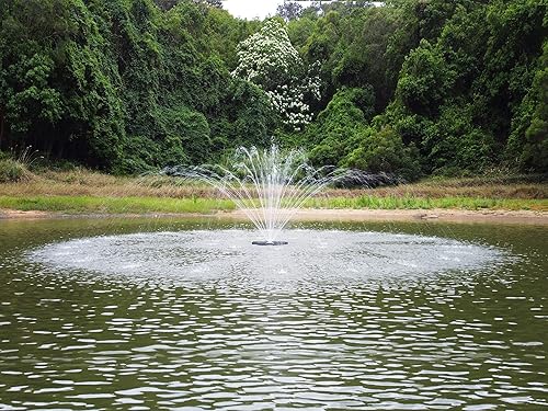 HQUA -FS02 Fuente flotante grande de 110 V 14 HP OD de 32 pulgadas con bomba de fuente de 9000 GPH cable de alimentación de 100 pies patrón clásico