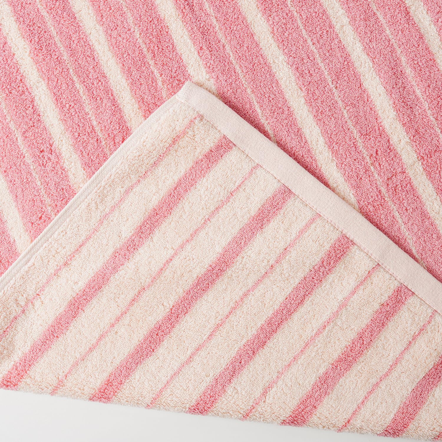 Pink Bath Towels - Set of 2 Made Cotton 27x55 Inches Highly Absorbent for Bathroom (Linea) - Image 7