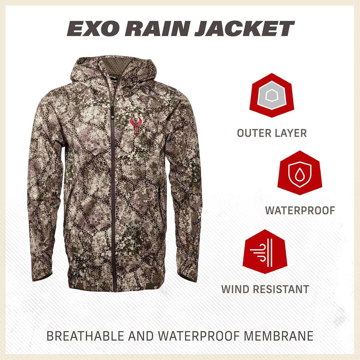 Badlands Exo Rain Jacket - Waterproof Packable Rain Shell