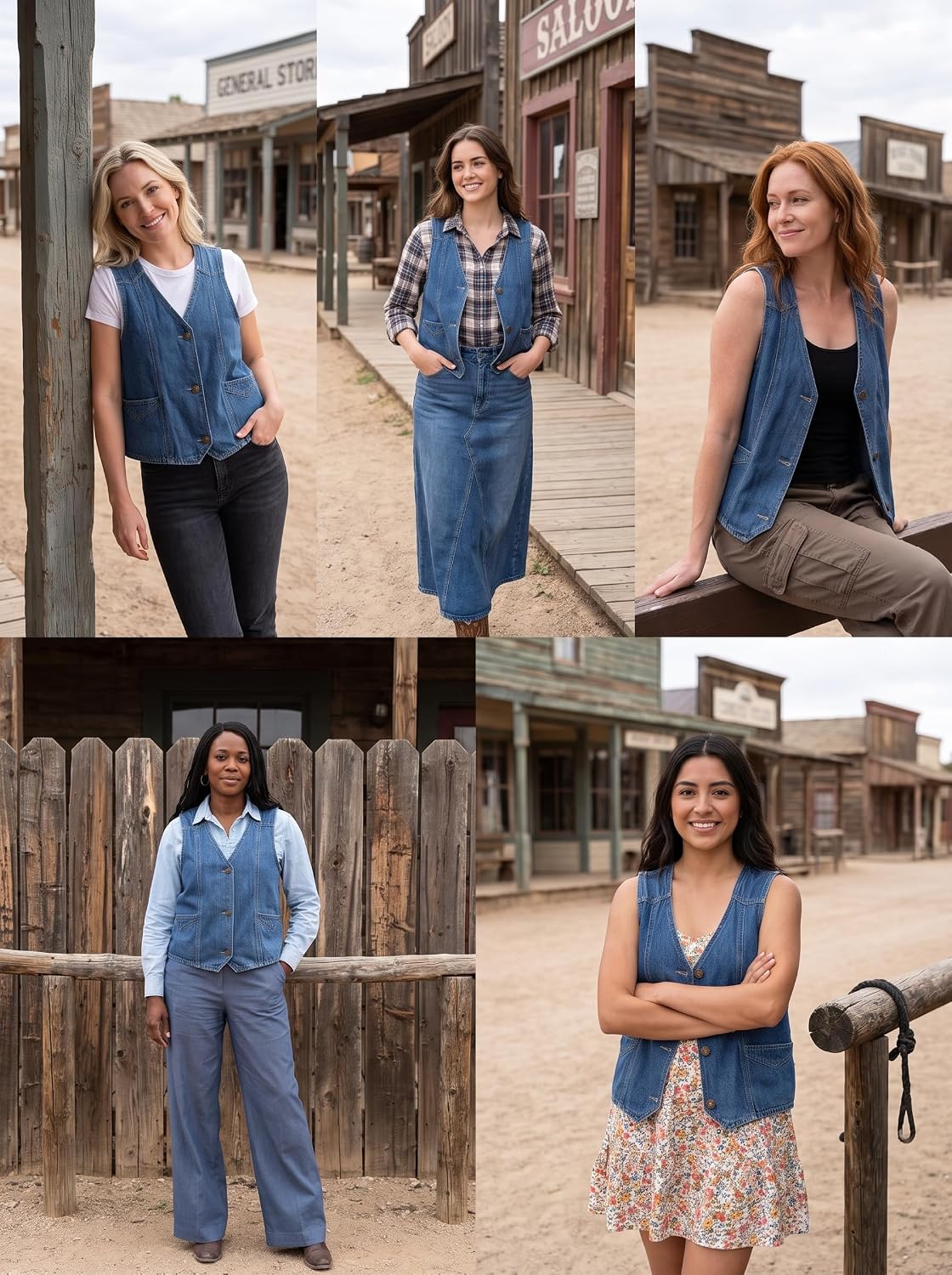 Womens Denim Vest, V-Neck Sleeveless Jean Vest Top, Button Down | Light wash 2 side pockets Soft lightweight denim, Slim fit, Western pockets, Spring Summer fall layering, Casual outdoor wear