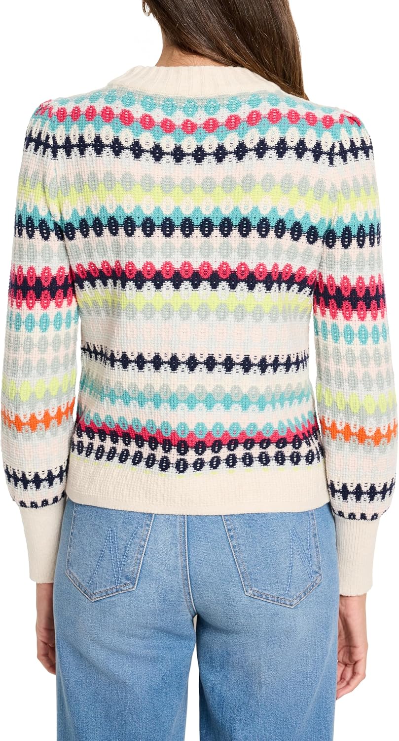 NIC+Zoe Women's Pattern Waffle Stitch Sweater