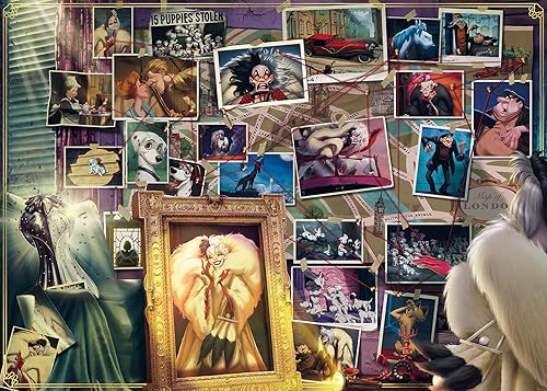 Miniatura 8 de Ravensburger Disney Villainous Cruella de Vil - Rompecabezas de 1000 piezas para adultos - 16886 - Cada pieza es única, la tecnología Softclick