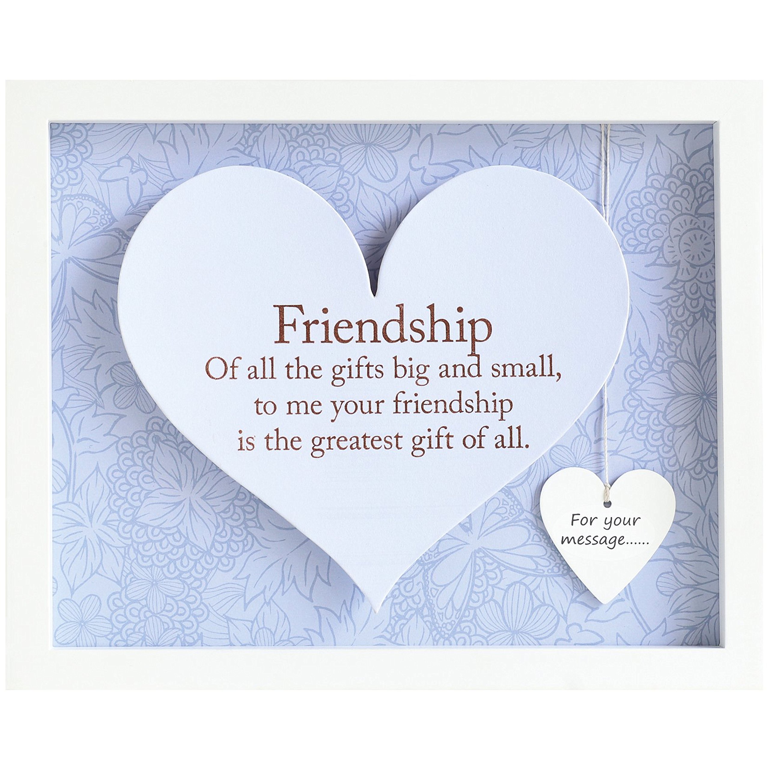 Arora Multicolour 7603 Said With Sentiment Rectangular Heart Frames Friendship, One Size