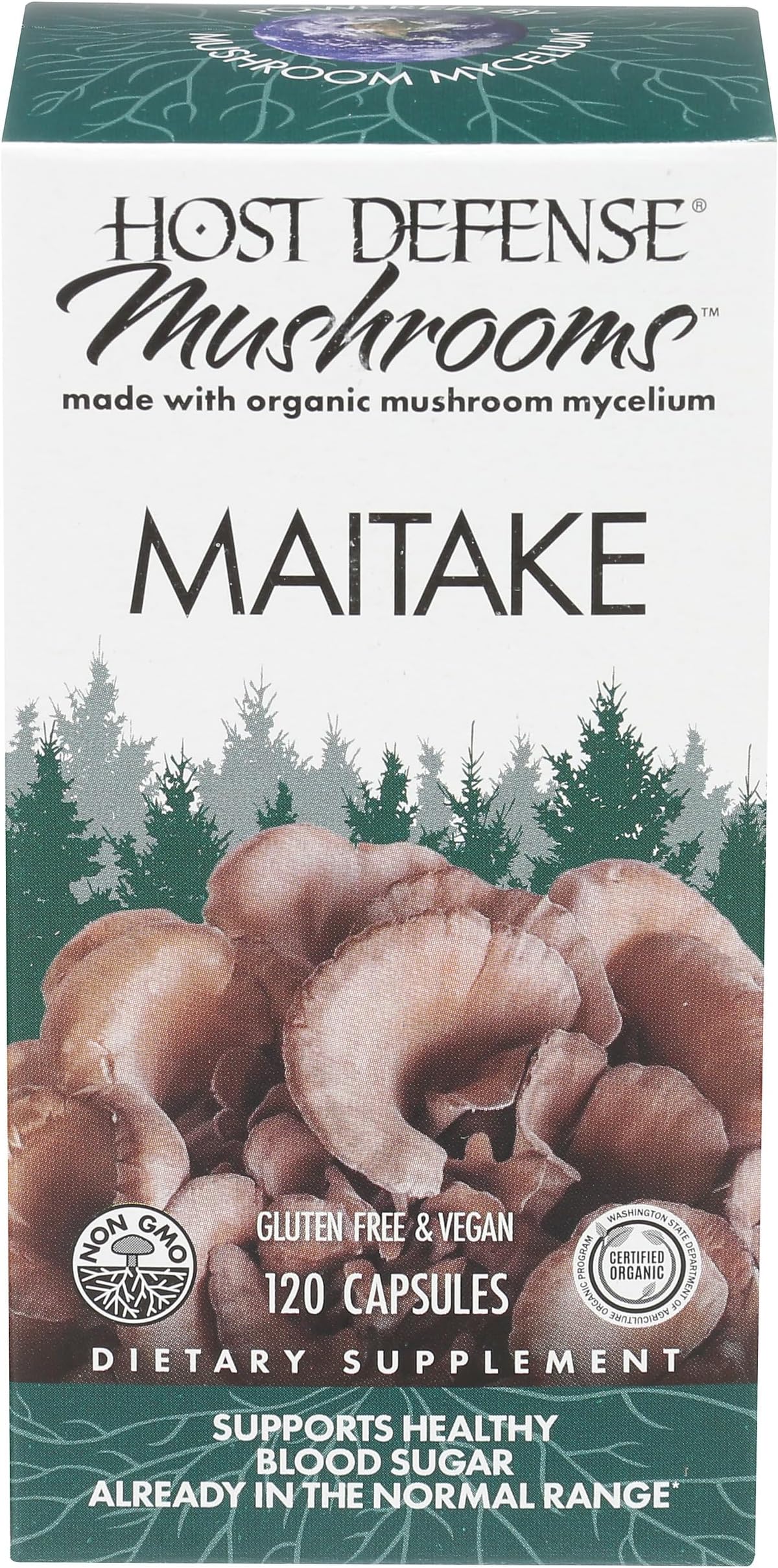 HOST DEFENSE Maitake Cellular Support, 120 CT