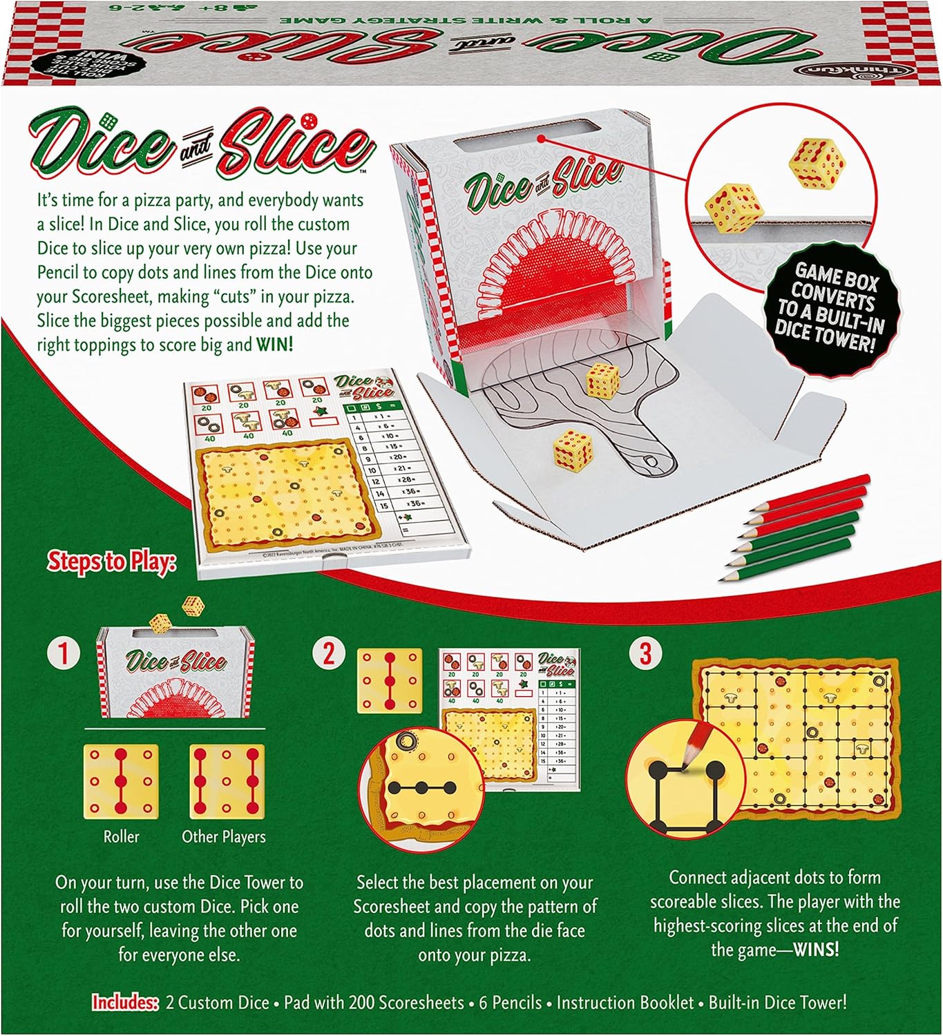 ThinkFun's Dice and Slice Pizza Party Dice Game - Deliciously Strategic Pizza Slicing Game