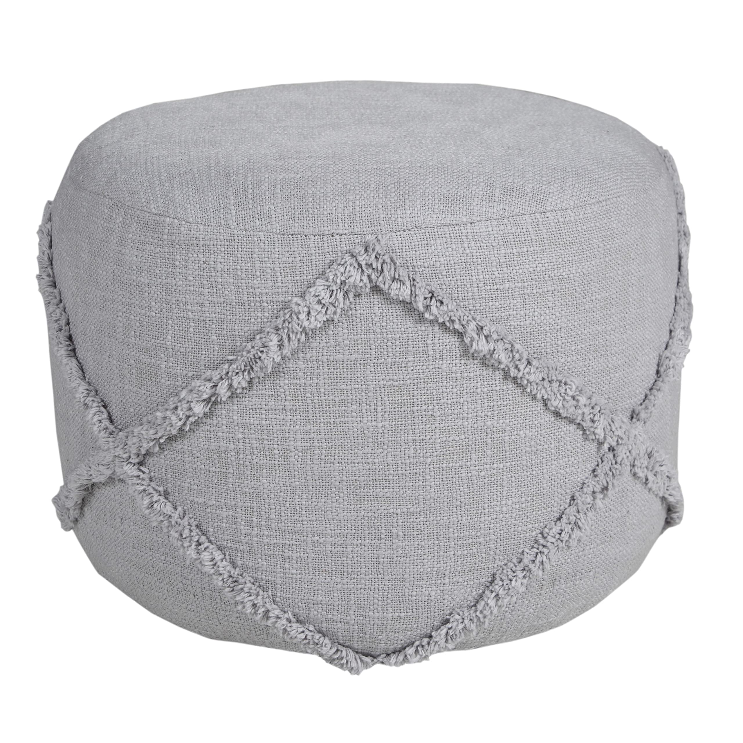 Trade AM Ox Bay Gray Diamond Pouf