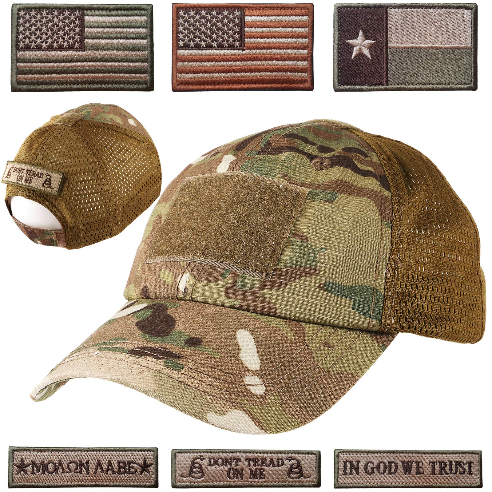 Lightbird Mesh Tactical Hat \u0026 6 
