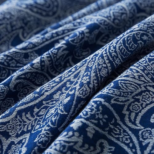 Miniatura 9 de Softta Juego de ropa de cama con estampado de flores de cachemira roja vintage, tamaño California King, juego de funda de edredón de 3 piezas, 100%