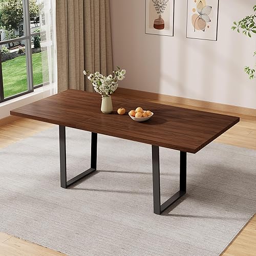 Miniatura 59 de Combinación de mesa de comedor y silla moderna extensible de 63 a 79 pulgadas, juego de mesa de comedor familiar de 6/8 personas, tablero de mesa de