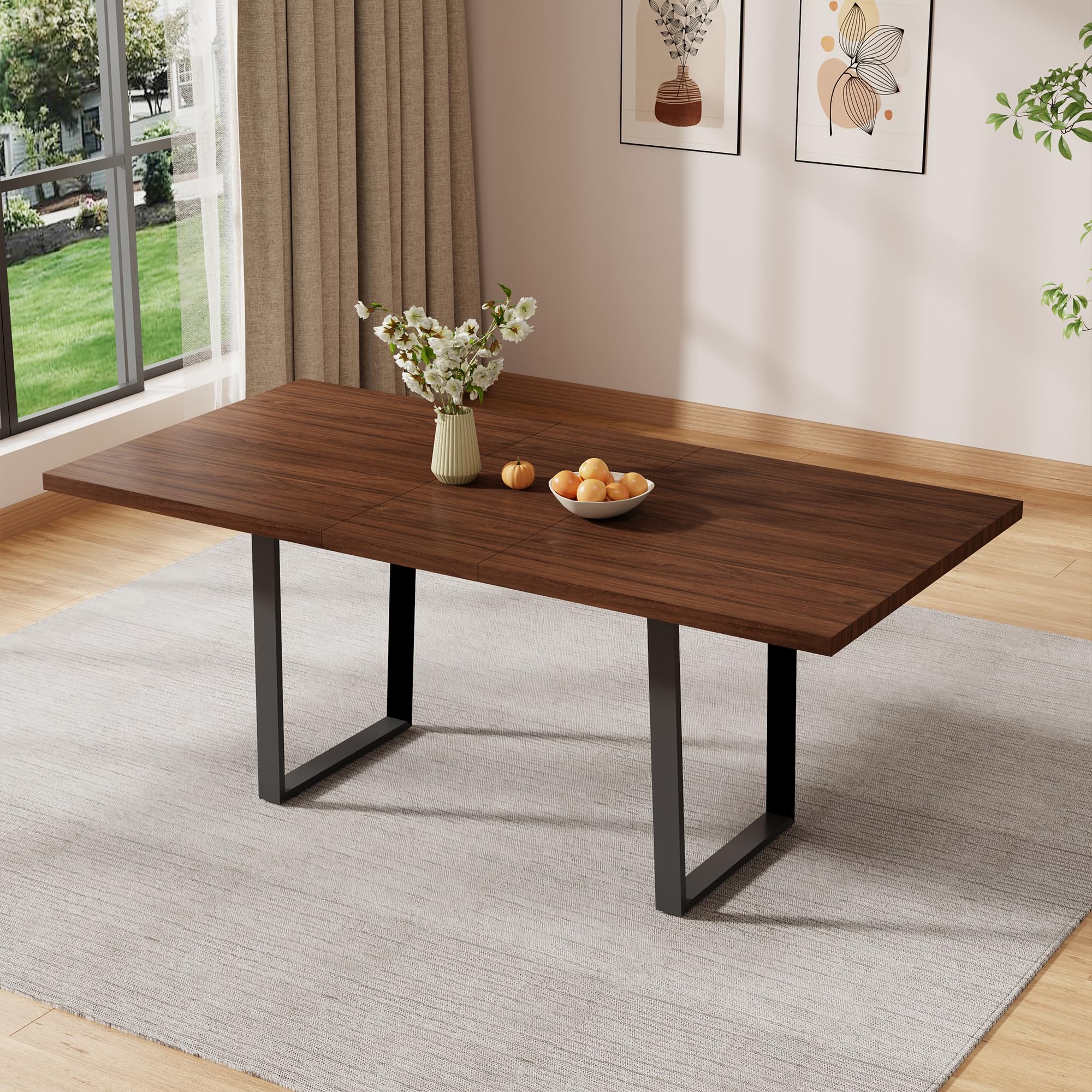 Amazon.com - ZckyCine 63''-79'' Extendable Dining Table for 6-8