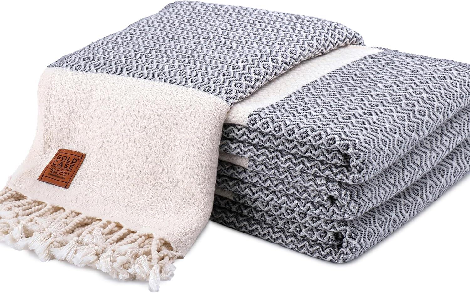 GOLD CASE Bundle of ZEUS Beach and Hand Towel - Set of 4 - GREY