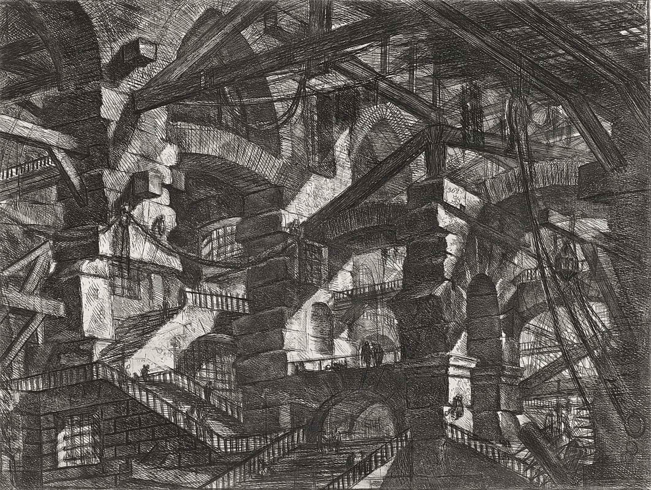 POSTERIIk Famous Print Pop Art Wall Art Graffiti Carceri Series Plate Xiv by Battista Piranesi Art Prints for Home Decor 60x90cm