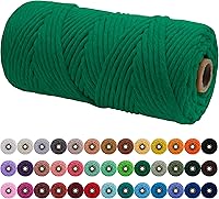 Vista 150 de JeogYong Cordón de macramé de un solo hilo 1mm x 426 yardas (1279 pies) Cuerda de algodón suave Hilo de macramé de 1 mm, suministros de macramé