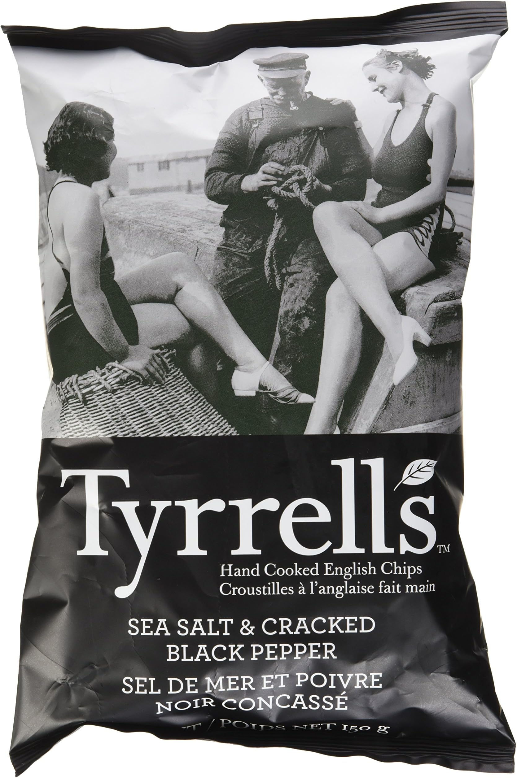 English Potato Chips, Sea Salt and Cracked Black Pepper, 5.3 Ounce