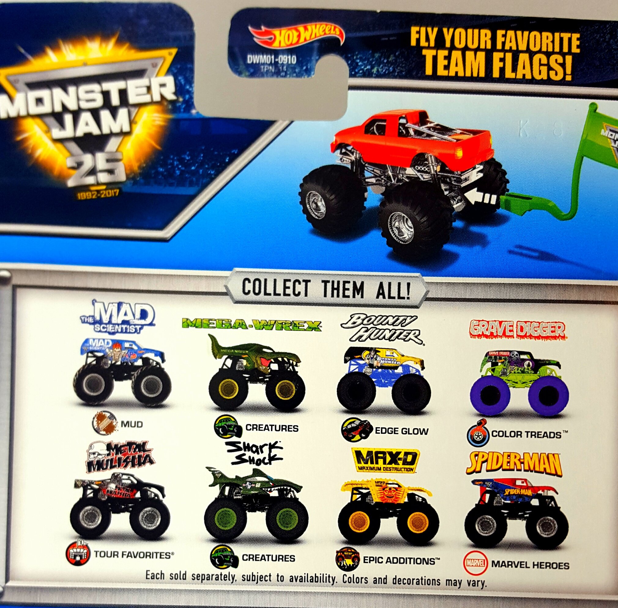 Hot Wheels モンスタージャム ツアーフェイバリット 25周年記念