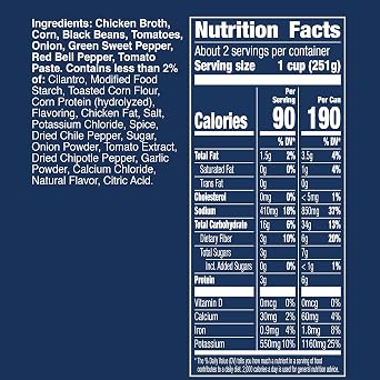 Progresso Reduced Sodium Southwest Black Bean & Vegetable Soup, 18.5 oz