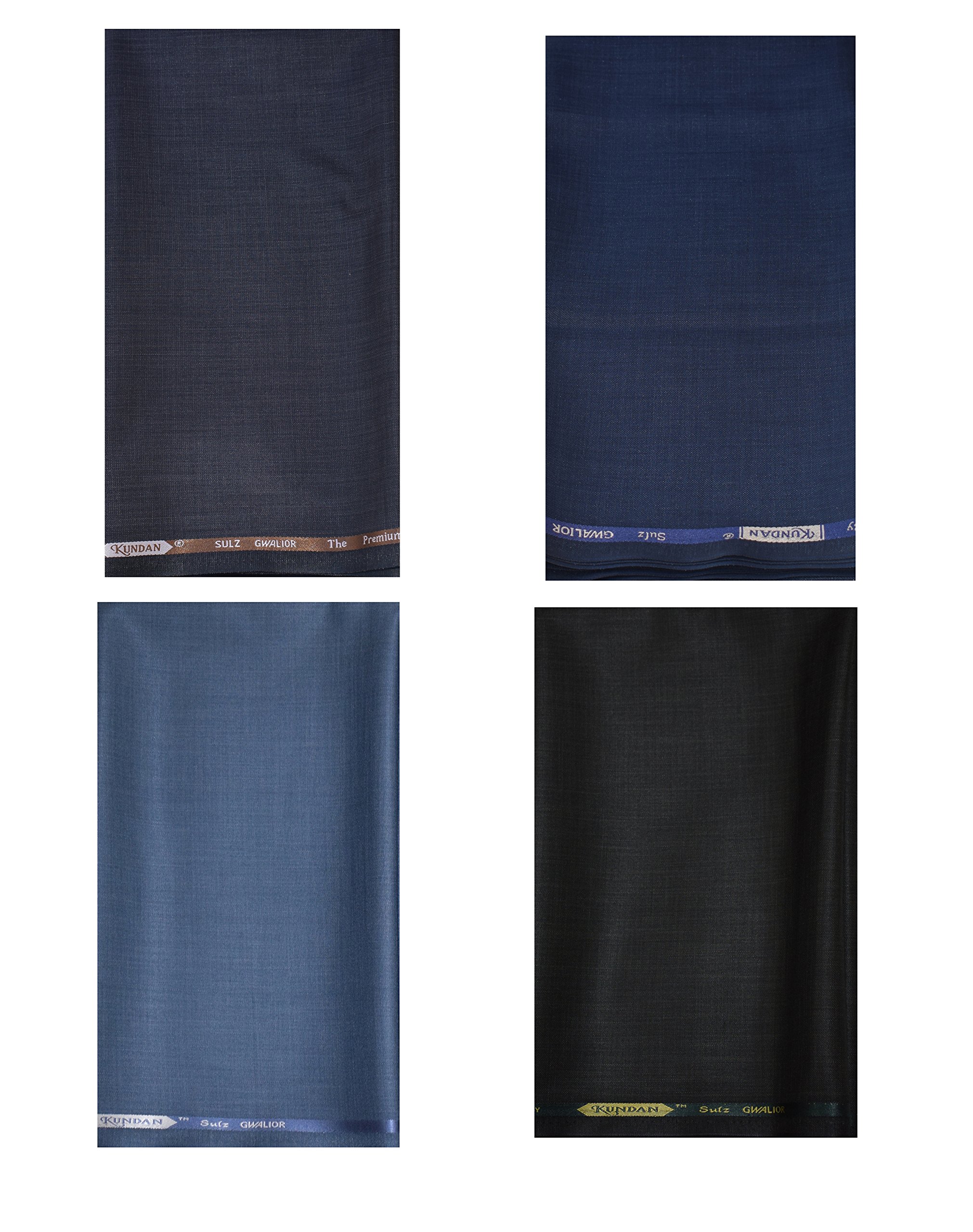kundan sulz gwalior Men's Executive Fancy Formal Trouser Fabric Combo Set (4 Pant Piece for Men) (1.20 Meters, Brown, Navy Blue, Blue & Military)-picture-18