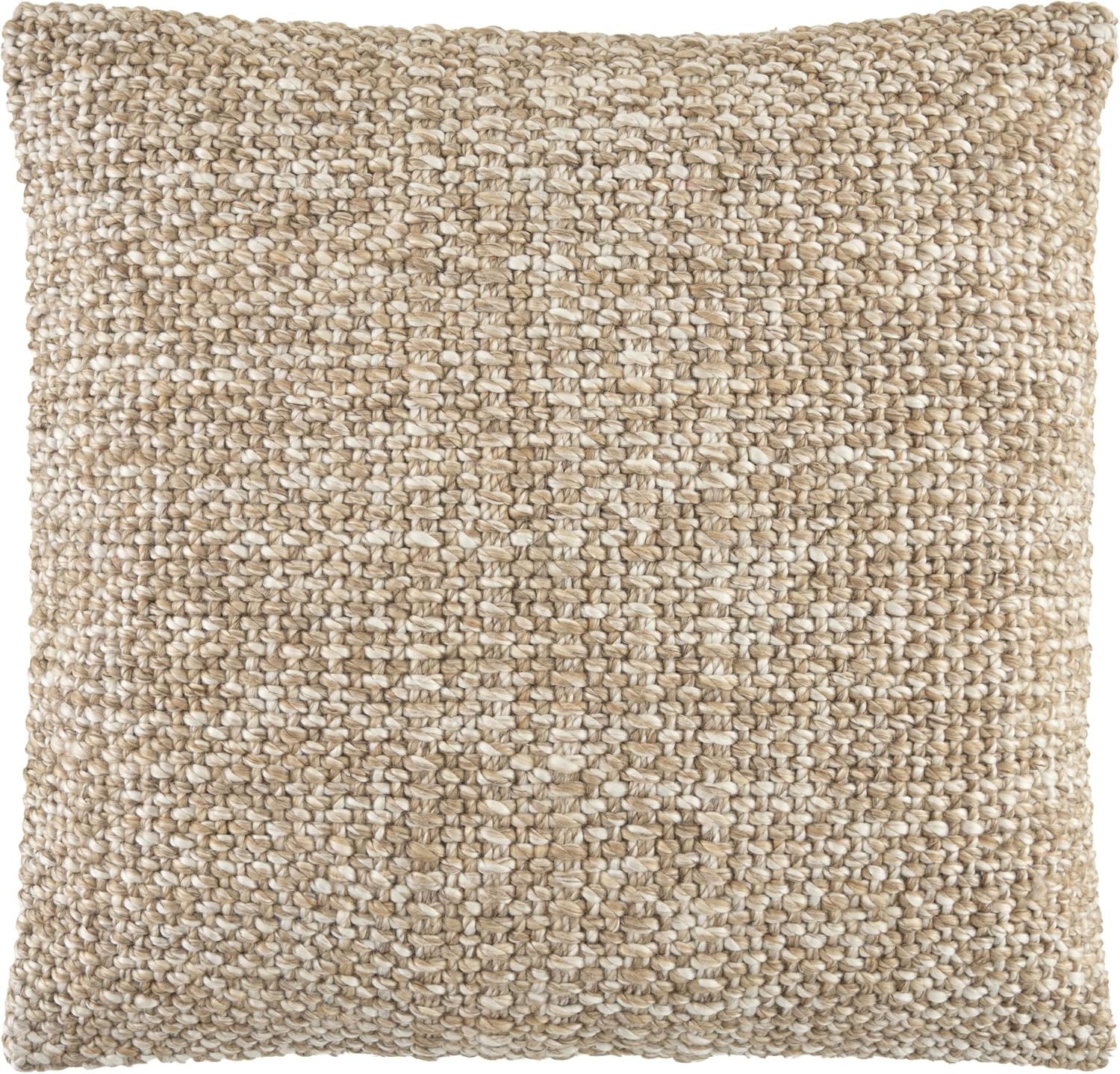 Livabliss x Galey Alix Westport Indoor/Outdoor Accent Pillow Cover with Poly Insert, 22" L x 22" W, Tan